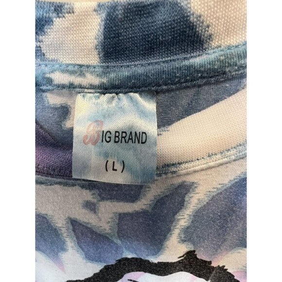 Bob Marley One Love One Heart Jamaica Blue Pink Tie Dye Large Shortsleeve Tshirt - Picture 2 of 3